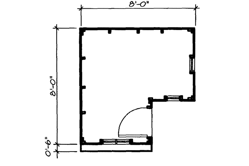 Dream House Plan - Floor Plan - Main Floor for Cottage House Plan #23-461, 0 bath