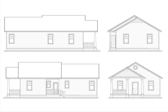 Exterior - Other Elevation for Bungalow House Plan #936-58 - 3 bed, 2 bath