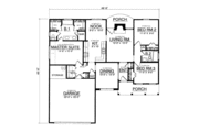 Traditional Style House Plan - 3 Beds 2 Baths 1374 Sq/Ft Plan #40-116 