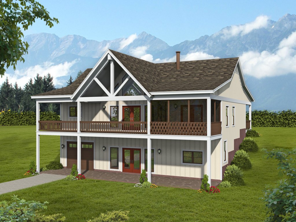 Traditional Style House Plan - 2 Beds 2 Baths 1500 Sq/Ft Plan #932 ...
