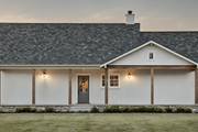 Craftsman Style House Plan - 3 Beds 2 Baths 1430 Sq/Ft Plan #21-517 Exterior 