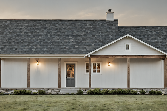 Exterior - Rear Elevation for Craftsman House Plan #21-517 - 3 bed, 2 bath