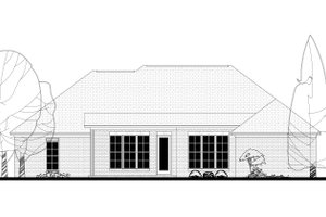 Exterior - Rear Elevation for European House Plan #430-138 - 3 bed, 2 bath