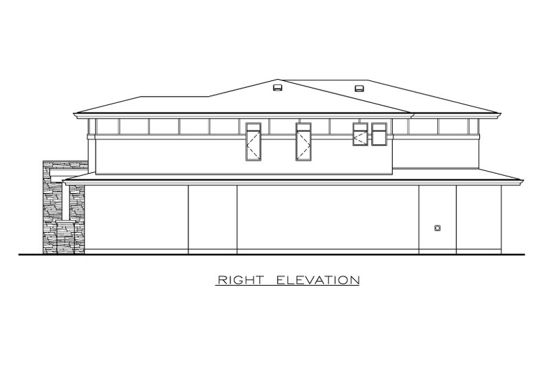 Dream House Plan - Exterior - Other Elevation for Prairie House Plan #1100-59 - 5 bed, 2.5 bath