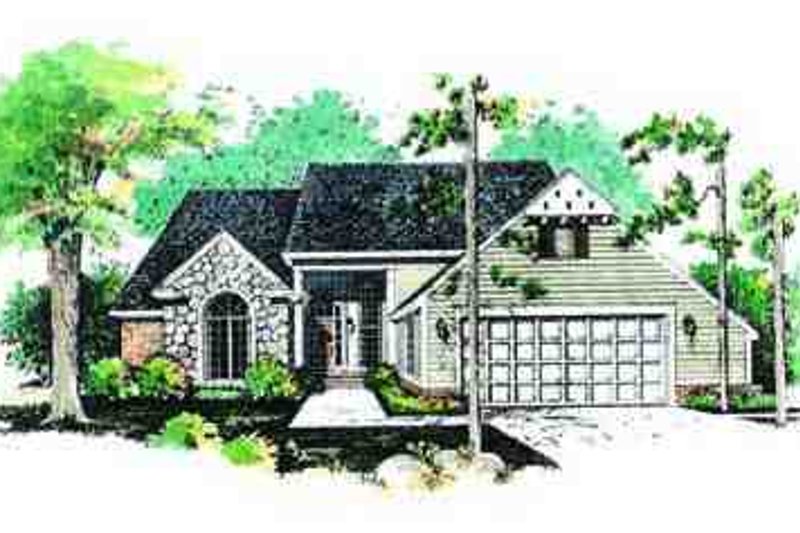 House Blueprint - Traditional Exterior - Front Elevation Plan #72-214