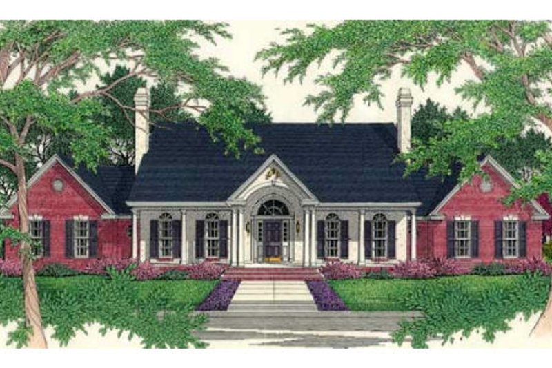 Architectural House Design - Southern Exterior - Front Elevation Plan #406-106