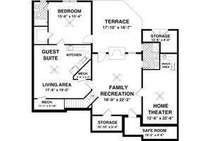 Floor Plan - Other Floor 1 for Colonial House Plan #56-590 - 3 bed, 2.5 bath