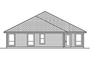 Exterior - Rear Elevation for Traditional House Plan #84-457 - 4 bed, 2 bath