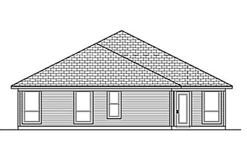 Dream House Plan - Exterior - Rear Elevation for Traditional House Plan #84-457 - 4 bed, 2 bath