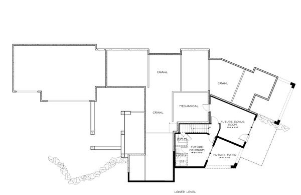 Prairie Floor Plan - Lower Floor Plan #895-7
