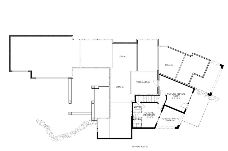 Dream House Plan - Floor Plan - Lower Floor for Prairie House Plan #895-7 - 3 bed, 2.5 bath