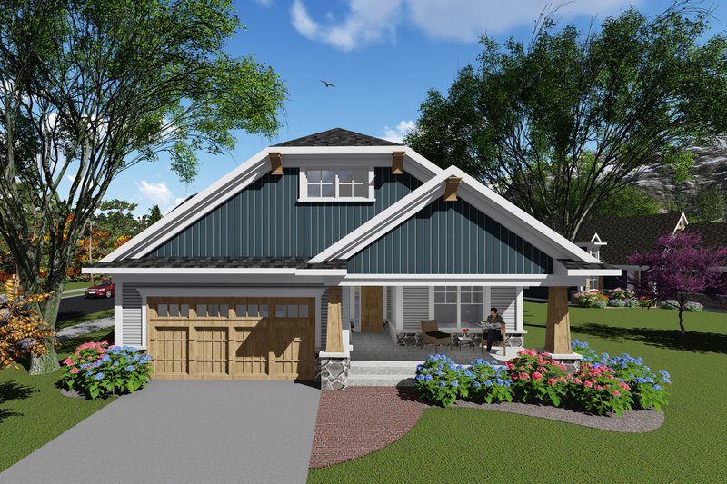 Home Plan - Ranch Exterior - Front Elevation Plan #70-1264