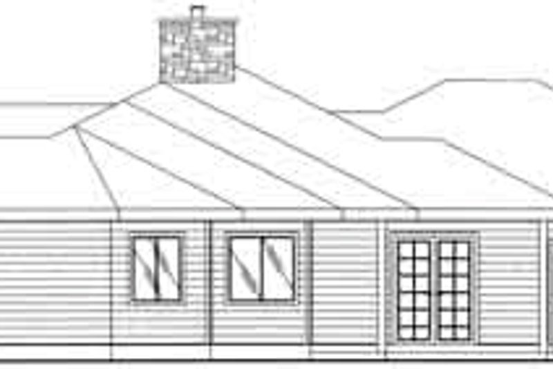 Home Plan - Exterior - Rear Elevation for Traditional House Plan #117-358 - 3 bed, 2 bath
