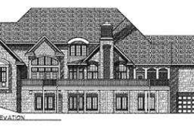Home Plan - Exterior - Rear Elevation for Traditional House Plan #70-557 - 4 bed, 4.5 bath