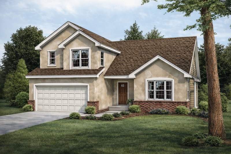 Exterior - Front Elevation 2 for Traditional House Plan #20-1517 - 3 bed, 2.5 bath