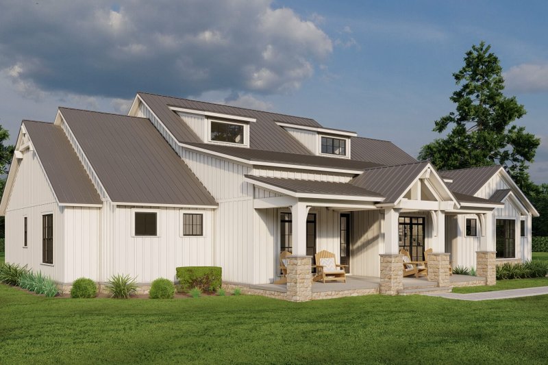 Home Plan - Exterior - Front Elevation 4 for Farmhouse House Plan #923-346 - 4 bed, 3.5 bath