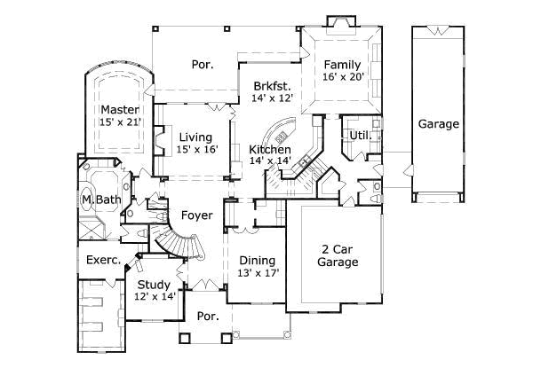 European Floor Plan - Main Floor Plan #411-161