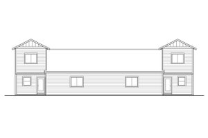 Exterior - Rear Elevation for Traditional House Plan #124-1293 - 6 bed, 4.5 bath