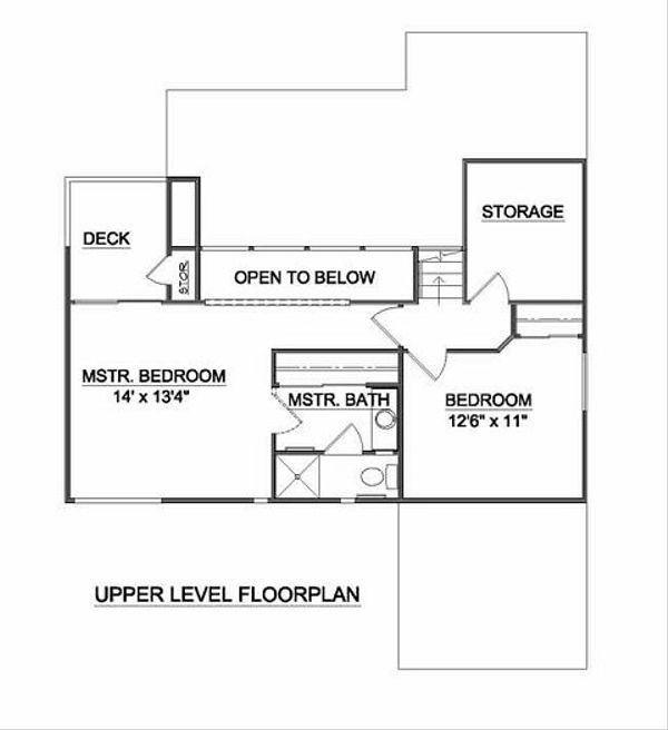 Modern Floor Plan - Upper Floor Plan #116-117