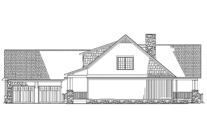 Home Plan - Right Side Elevation  BW