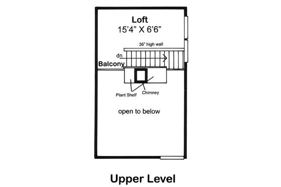 Floor Plan - Upper Floor for Contemporary House Plan #312-543 - 2 bed, 2 bath