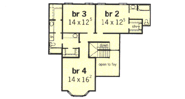 European Floor Plan - Upper Floor Plan #16-227