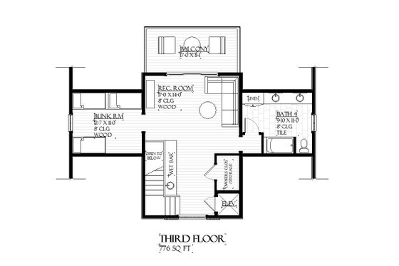 Floor Plan - Other Floor for Beach House Plan #901-147 - 7 bed, 4.5 bath