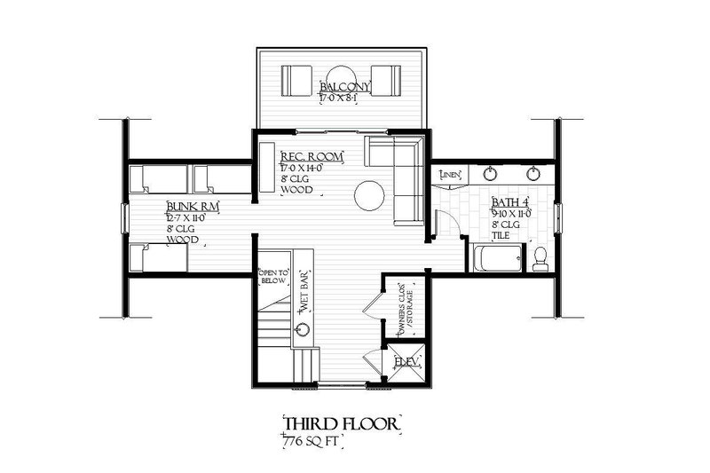 House Blueprint - Floor Plan - Other Floor for Beach House Plan #901-147 - 7 bed, 4.5 bath