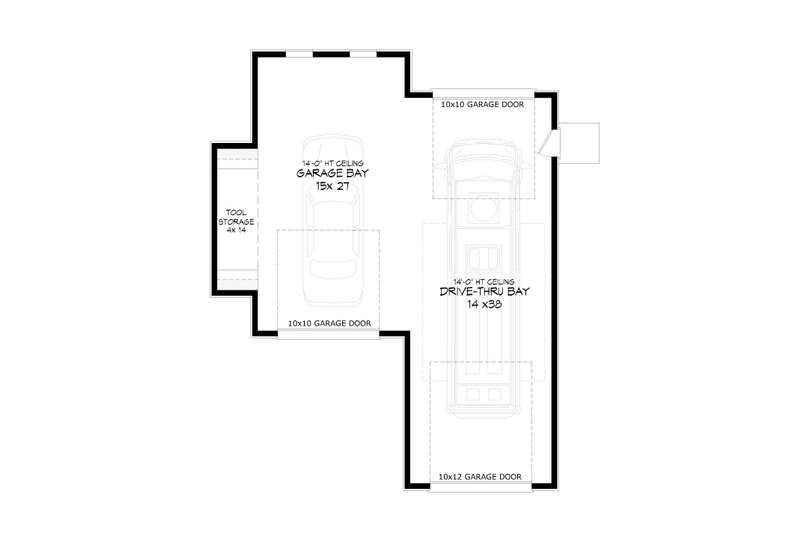 Architectural House Design - Floor Plan - Main Floor for Craftsman House Plan #932-377, 0 bath