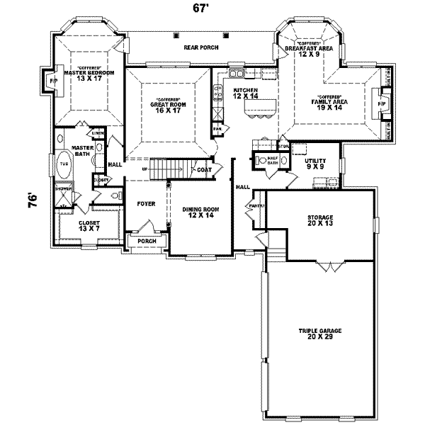 Traditional Floor Plan - Main Floor Plan #81-573