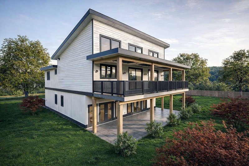 House Blueprint - Exterior - Rear Elevation for Farmhouse House Plan #1101-54 - 3 bed, 3 bath