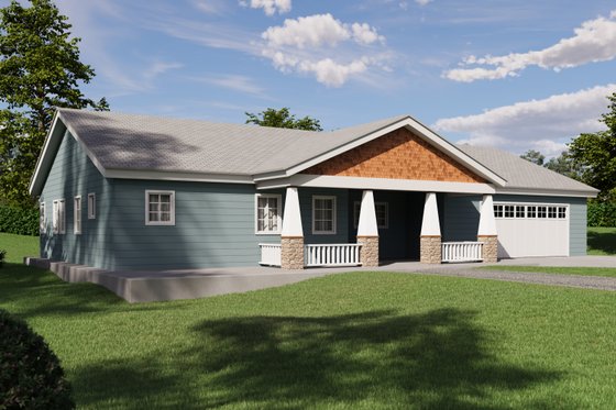 Exterior - Front Elevation 3 for Craftsman House Plan #1106-177 - 3 bed, 2 bath