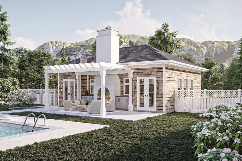 Home Plan - Exterior - Other Elevation for Cottage House Plan #455-631, 1 bath