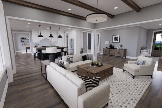 Interior - Family Room 2 for Farmhouse House Plan #51-1246 - 3 bed, 2 bath