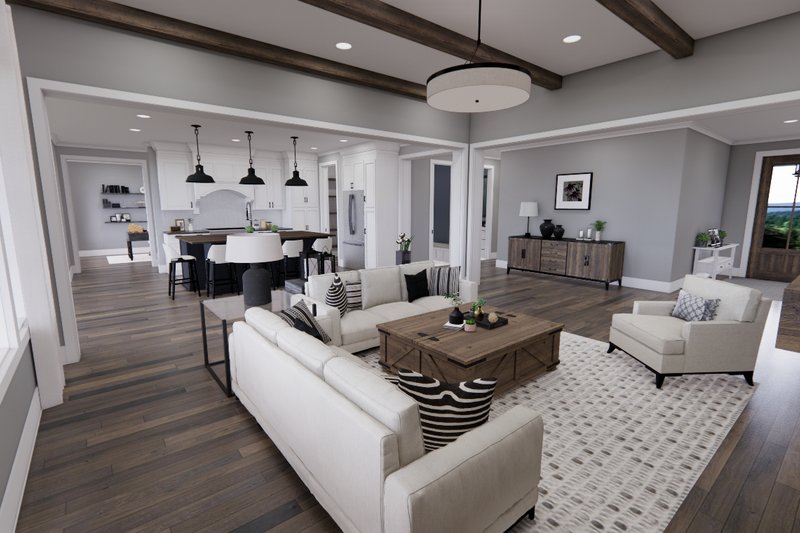 Home Plan - Interior - Family Room 2 for Farmhouse House Plan #51-1246 - 3 bed, 2 bath