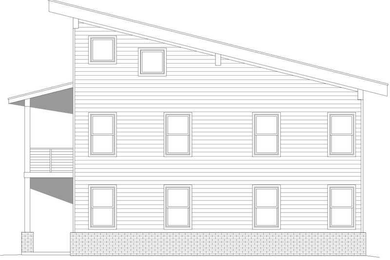 House Blueprint - Exterior - Other Elevation 1 for Contemporary House Plan #932-503 - 3 bed, 3.5 bath