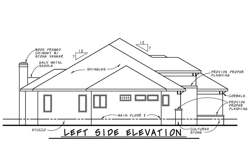 Home Plan - Exterior - Other Elevation for European House Plan #20-2198 - 3 bed, 2 bath
