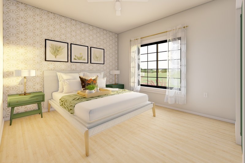 Dream House Plan - Interior - Master Bedroom for Farmhouse House Plan #126-175 - 2 bed, 2 bath