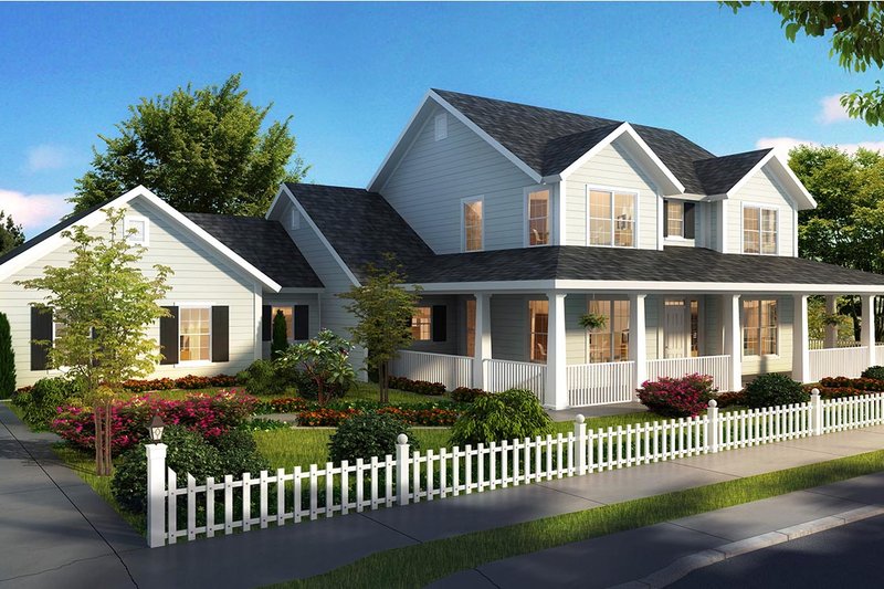 Dream House Plan - Farmhouse Exterior - Front Elevation Plan #513-2172