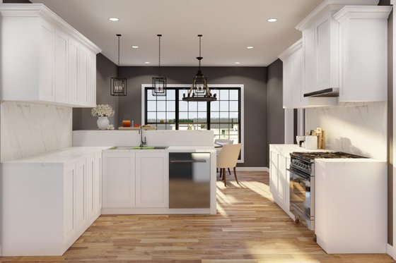 Interior - Kitchen 1 for Traditional House Plan #17-1040 - 4 bed, 3 bath