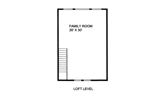 Floor Plan - Upper Floor for Bungalow House Plan #117-676 - 2 bed, 2 bath