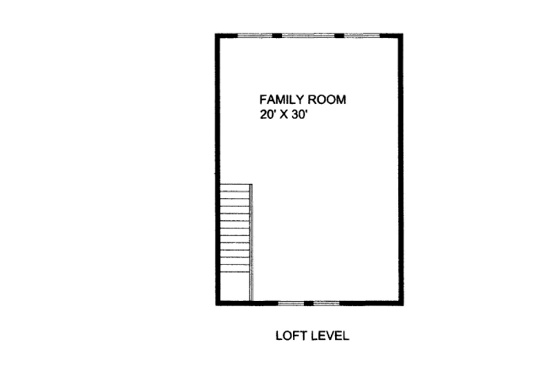 Architectural House Design - Floor Plan - Upper Floor for Bungalow House Plan #117-676 - 2 bed, 2 bath