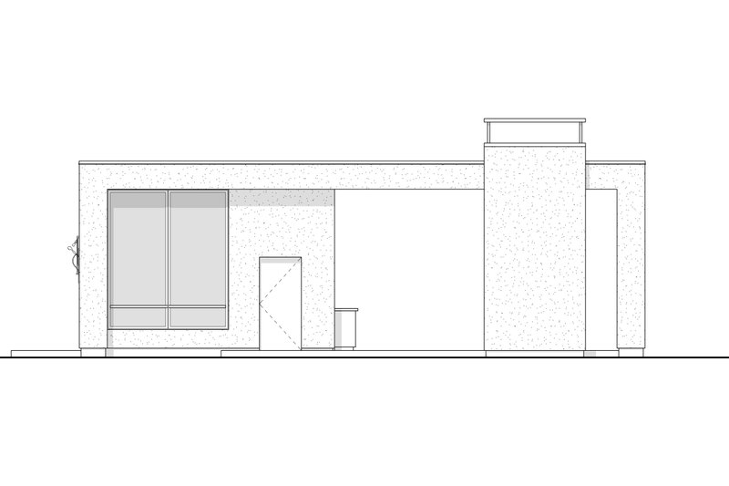 House Plan Design - Exterior - Rear Elevation for Contemporary House Plan #1114-108, 1 bath