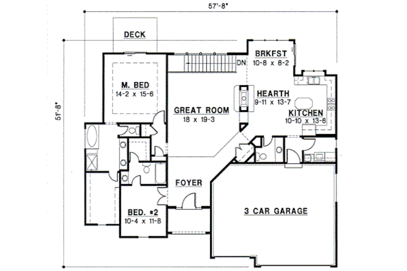 European Style House Plan - 4 Beds 4.5 Baths 2825 Sq/Ft Plan #67-348 ...