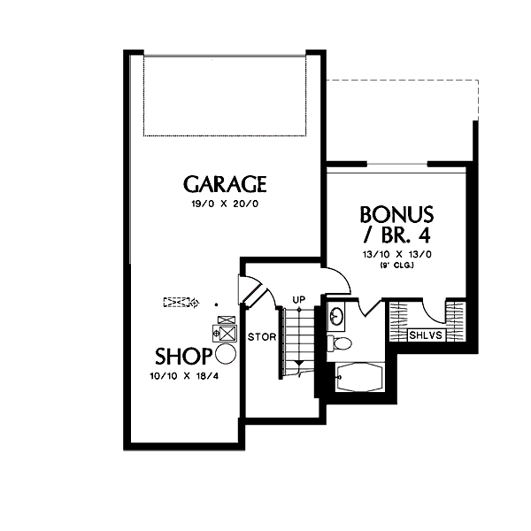 Dream House Plan - Traditional Floor Plan - Lower Floor Plan #48-513