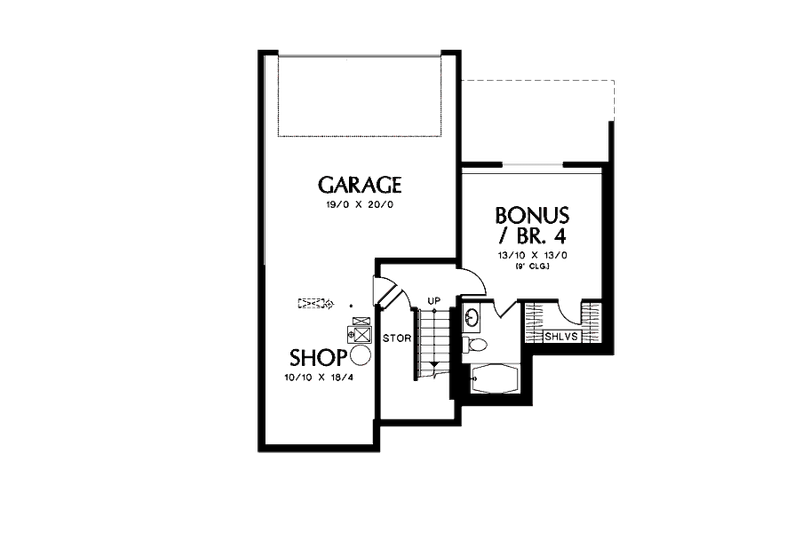 Architectural House Design - Floor Plan - Lower Floor for Traditional House Plan #48-513 - 4 bed, 3.5 bath