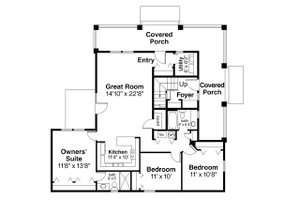 Floor Plan - Main Floor for Craftsman House Plan #124-803 - 5 bed, 3 bath
