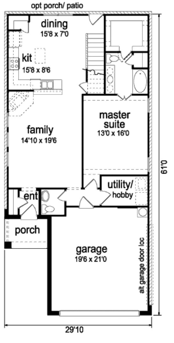 Traditional Floor Plan - Main Floor Plan #84-345
