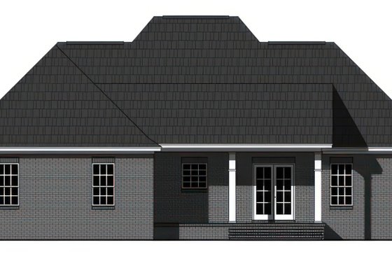 Exterior - Rear Elevation for Traditional House Plan #21-628 - 3 bed, 2 bath