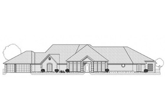 Exterior - Front Elevation for Traditional House Plan #65-115 - 3 bed, 3 bath